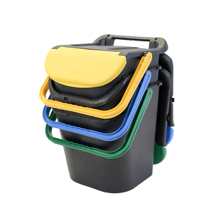 Juego de 3 Contenedores Rectangulares de PP de 400x400x430mm con Tapa y Asa, Estilo Simple para Uso en la Cocina - Product Image 1