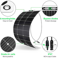 Panel Surya Silikon Monokristalin Fleksibel Alecter APH-P73 Efisiensi Tinggi 23% 400W*2 24V Tahan Air Tahan Lama untuk Berkemah di Luar Ruangan