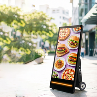 Affichage numérique LCD tactile sur pied extérieur, étanche, haute luminosité, cadre LED, pour ascenseurs, restaurants, usage commercial