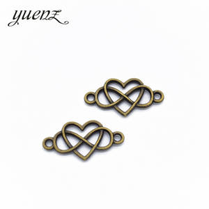 YuenZ เครื่องประดับเงินโบราณจำนวน20ชิ้น,เครื่องประดับ Diy ทำจากเครื่องประดับสร้อยคอจี้รูปหัวใจ<span class=keywords><strong>ไม่</strong></span> Limite สีเงินแบบ Diy ปี A86 - Product Image 2