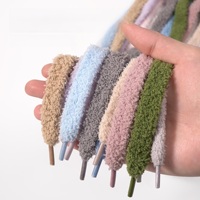 Lacets plats en peluche 13 mm, noir, blanc, multicolores, pour hommes et femmes, pour baskets en toile et chaussures de skate, vente en gros, en stock