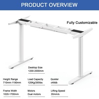Bureau debout électrique à double moteur avec 4 préréglages de mémoire |   Bureau assis-debout réglable en hauteur, robuste, pour le bureau à domicile