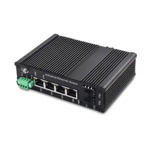 Preço de atacado Interruptor poe industrial 4 portas 1000M com 2 SFP uplink din rail Interruptor PoE industrial com gerenciamento inteligente da web