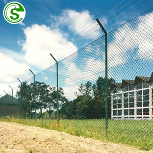 Panneau de clôture en treillis métallique galvanisé temporaire portable en gros, avec porte, pour l'extérieur, à trous en diamant, en fil de fer cyclone - Product Image 3