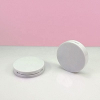 Design spécial blanc rond de haute qualité les nouvelles tendances fond de teint de luxe vide double presse coussin d'air étui compact avec miroir