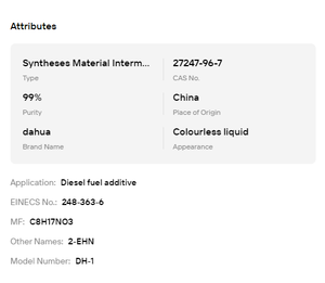 Nitrato de 2-Etilhexilo de Grado Industrial 2-EHN CAS 27247-96-7, Potenciador de Cetano Premium para la Formulación de Combustible Diésel - Product Image 6