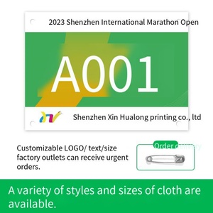 Disposable Waterproof <b>Tyvek</b> <b>Paper</b> Race Bib Numbers Full Color Printing Environmental Friendly Custom Logo Custom Color Size for - Product Image 3