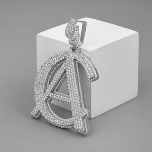 Most Selling <b>Silver</b> Plated Moissanite Diamond Hip Hop <b>Pendant</b> Iced Style Fashion Jewelry Necklace <b>for</b> <b>Men</b> Women <b>For</b> Sale - Product Image 6