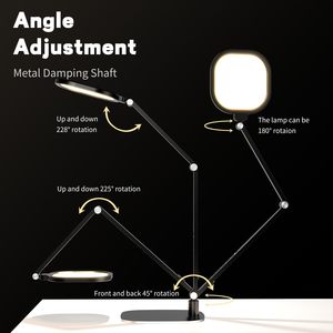 LED Desk <strong>Light</strong> Home Office Desk <strong>Light</strong> for Video <strong>Call</strong> Dimmable Desk <strong>Light</strong> with Memory &amp; Timer Function Metal Swing Arm Table Lamp - Product Image 3