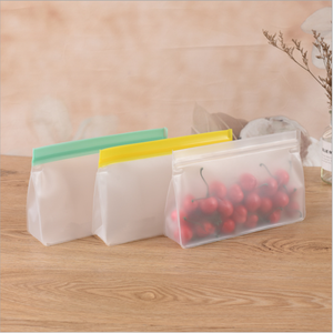 Wholesale sealed super thick environmentally friendly reusable storage PEVA food storage bag