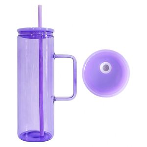 20oz Skinny Straight Colored <b>Jelly</b> <b>clear</b> Coffee Mugs for Sublimation Transfer - Product Image 1