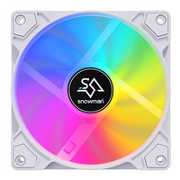Ventilador para Caja de PC Snowman XF120 6PIN 120mm Blanco ARGB, Silencioso de 18dBA, 1200 RPM, para Computadoras de Juego, Proveedor OEM al por Mayor