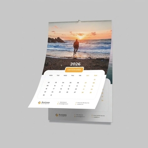 <span class=keywords><strong>Calendrier</strong></span> mural grand format personnalisé <span class=keywords><strong>de</strong></span> haute qualité 2025-2027 avec pages hebdomadaires et couverture brillante standard - Product Image 1