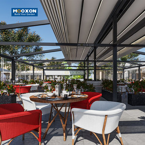 Toit rétractable à cadre en aluminium pour jardin, salon, café ou terrasse avec installation facile et protection contre les intempéries - Product Image 4