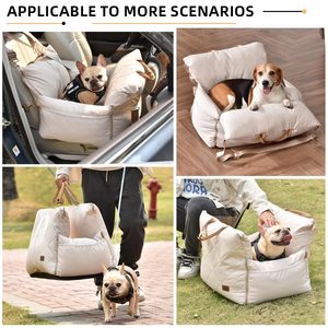 Seggiolino auto <span class=keywords><strong>per</strong></span> cani all'ingrosso <span class=keywords><strong>per</strong></span> piccoli animali domestici letto da viaggio morbido sicuro con maniglie in pelle sintetica fino a 25 libbre - Product Image 6