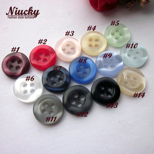Bottoni in Resina Perlata di Qualità all'Ingrosso, 11mm, 16 Colori, Bordo Arrotondato, 4 Fori, Lavabili, Marca Niucky per Uomo - Product Image 3