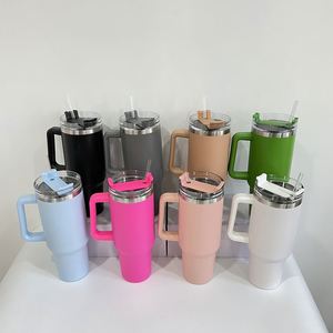 Termo de 40 oz para exteriores, taza de viaje con aislamiento al vacío para café y cerveza, vaso de café de doble pared de 40 oz con asa - Product Image 5