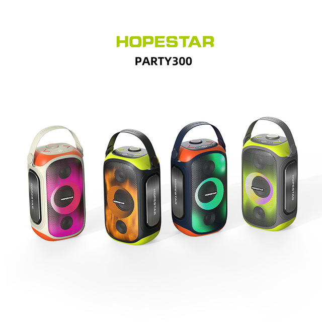 HOPESTAR 80W Party 300 Big Power Wireless Outdoor Portable Party Blue Tooth BT5.4 Super Bass Speaker With 1 Wireless Microphone