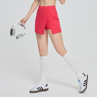 Nouvel ensemble de sport pour femme : T-shirt amincissant à manches courtes ultra-extensible et respirant, et jupe de tennis taille haute