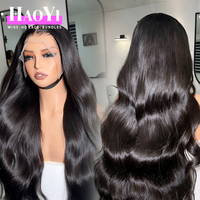 Perruque en cheveux humains sans colle, entièrement en dentelle, de 38 à 40 pouces, pour femmes noires, la plus vendue, vente en gros, perruques frontales 360 HD transparentes
