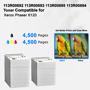 Cartouche de Toner Compatible IBEST <span class=keywords><strong>Xerox</strong></span> Phaser <span class=keywords><strong>6120</strong></span> Compatible pour <span class=keywords><strong>Xerox</strong></span> 113R00692 113R00693 113R00695 113R00694 Cartouche de Toner - Product Image 2