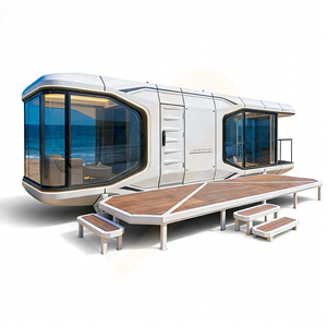 Raumkapsel-Haus Luxuriöse Modulare Vorgefertigte Sandwich-Panel-<span class=keywords><strong>Villa</strong></span> Wohnanlage Wasserbeständig Solar Leichtgewichtig Umweltfreundlich - Product Image 1