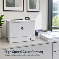 Presque neuf pour imprimante laser couleur HP Color LaserJet M553dn M553m, haute vitesse, recto-verso, réseau, bureau, entreprise, vente en gros, en vrac