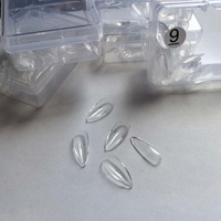 Faux ongles à construire, forme amande, demi-mat, couvrance totale, numérotés, pour extension