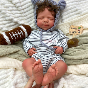 Bambole Reborn Pascale da 50 cm in Silicone Morbido e Realistico, Neonato/a con Capelli Ricci, Idea Regalo per Bambini, Bestseller in UE/USA - Product Image 4