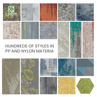 Dalles de moquette commerciales en nylon 6 Surf47100 60x60cm, boucles multi-niveaux, résistantes au feu, pour bureaux, hôtels, halls d'accueil et salles de réunion