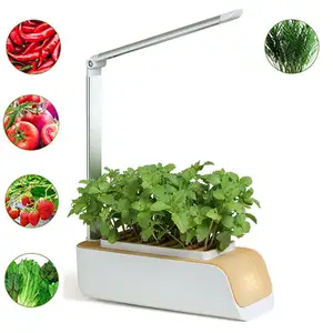 Sistema di coltivazione del giardino delle erbe idroponiche-sistema di giardinaggio Indoor con luce di coltivazione a LED, timer automatico regolabile in altezza