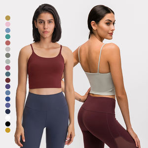 Camisetas personalizadas para mujer, Top corto blanco para entrenamiento, camiseta sin mangas para gimnasio, ropa de calle, Sujetador deportivo - Product Image 1