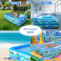 Piscine familiale pleine grandeur personnalisée pataugeoire extérieure portable piscines gonflables en PVC épais pour enfants et adultes
