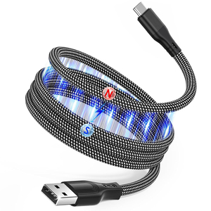 3A sạc nhanh dữ liệu chuyển USB A để USB C thông minh tổ chức Magnetic nylon sạc cáp cho <span class=keywords><strong>Android</strong></span> - Product Image 1