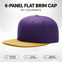 Gorra de Hip Hop Retro Colorida con Logotipo Personalizado, 62-65cm, Bordado de Precisión RTS, Gorras Snapback de Dos Tonos con Visera Plana