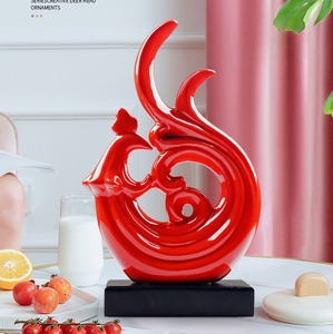2023 Ceramic Fire <span class=keywords><strong>Phoenix</strong></span> mobile TV creativo decorazione moderna portico Wine <span class=keywords><strong>Phoenix</strong></span> Statue Cabinet Decoration - Product Image 3