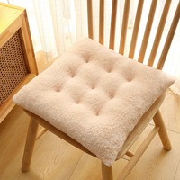 Coussin en velours cristal épais de couleur unie avec sangles, écologique, amovible, lavable, tailles personnalisables, pour chaise de bureau et canapé