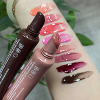 Rouge à lèvres liquide imperméable à l'eau de conception de mode de brillant à lèvres de peptide de haute qualité peut être brillant à lèvres de marque privée de logo personnalisé