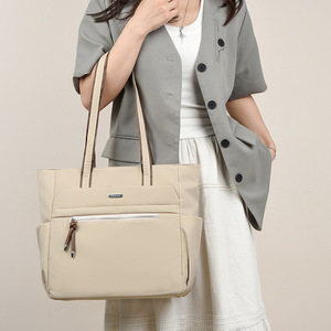 Women's Casual Designer <b>Tote</b> Bag New Trendy Large Capacity Handbag <b>Zip</b> Drawstring Single Handle Nylon Multi-Pocket Portable - Product Image 2
