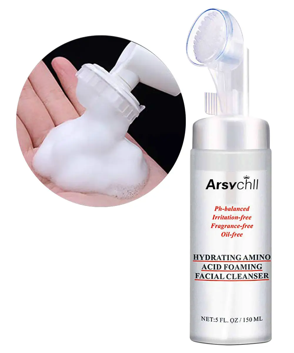 Limpiador Facial hidratante exfoliante, cuidado de la piel sensible al aminoácido, marca privada