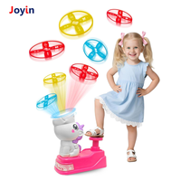 Lanceur de disque volant pour les pieds, jouet licorne et requin, lanceur de soucoupe volante, jeu de sport en plein air, jouet d'animation pour la poursuite, cadeau pour enfants et tout-petits