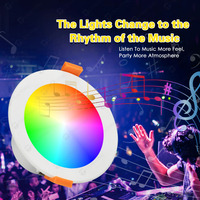 Lumière LED à changement de couleur Design d'intérieur Smart RGB Downlight 5W 7W 9W 12W 16W Dimmable CCT LED Down Lighting avec Alexa Tuya APP