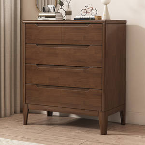 Cassettiera Moderna in Legno Massello Stile Nordico con 4 Cassetti per Soggiorno, Camera <span class=keywords><strong>da</strong></span> Letto, <span class=keywords><strong>Ingresso</strong></span> e Corridoio - Product Image 3