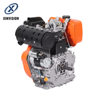 Moteur diesel haute puissance 188F 456cc 12HP refroidi par air 4 temps pour générateur 6KW 8KW et pompe à eau haute pression 4 pouces