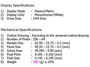 หน้าจอ OLED ขาวแบบโค้ง ขนาดเล็ก <span class=keywords><strong>1.71</strong></span> นิ้ว 256*64 พิกเซล 4 สาย SPI หน้าจอ LCD PMOLED แบบยืดหยุ่น 1.7 นิ้ว โมดูลหน้าจอ SSD1362 14 ขา - Product Image 5
