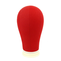 Support de Présentation Mannequin Tête de Perruque en Toile Colorée avec Support Réglable et Mobile pour Coiffure et Présentation de Perruques