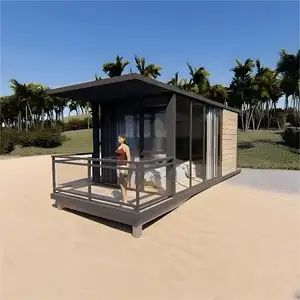 맞춤형 럭셔리 야외 작은 홈 캠핑 리조트 하우스 조립식 모듈 형 홈 조립식 빌라