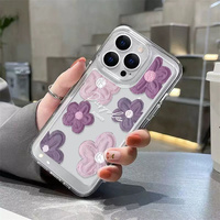 Coques de téléphone antichoc transparentes à motifs floraux pour iPhone 17 Air 16 Plus Pro Max 15 14 13 12 11 X – Housse de protection anti-chute