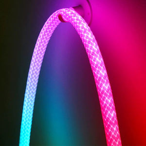 Bande lumineuse LED néon RGBIC USB 5V5m étanche IP65, lumière de corde tressée dynamique LED pour décoration intérieure et extérieure - Product Image 2