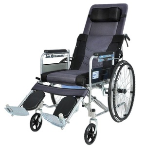 Fauteuil roulant manuel KS entièrement inclinable, pliable, léger, avec fonction toilette, pour personnes âgées, aide à la mobilité - Product Image 5